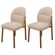 KIt 2 Cadeiras Curve Domann Design Assento e Encosto Boucle Off White Base Aco Laminado